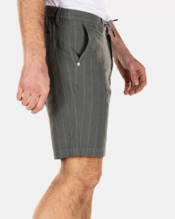 NZA New Zealand Auckland Broeken|Linnen Korte Chino -Chalk Green