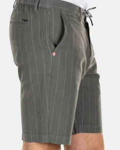 NZA New Zealand Auckland Broeken|Linnen Korte Chino -Chalk Green