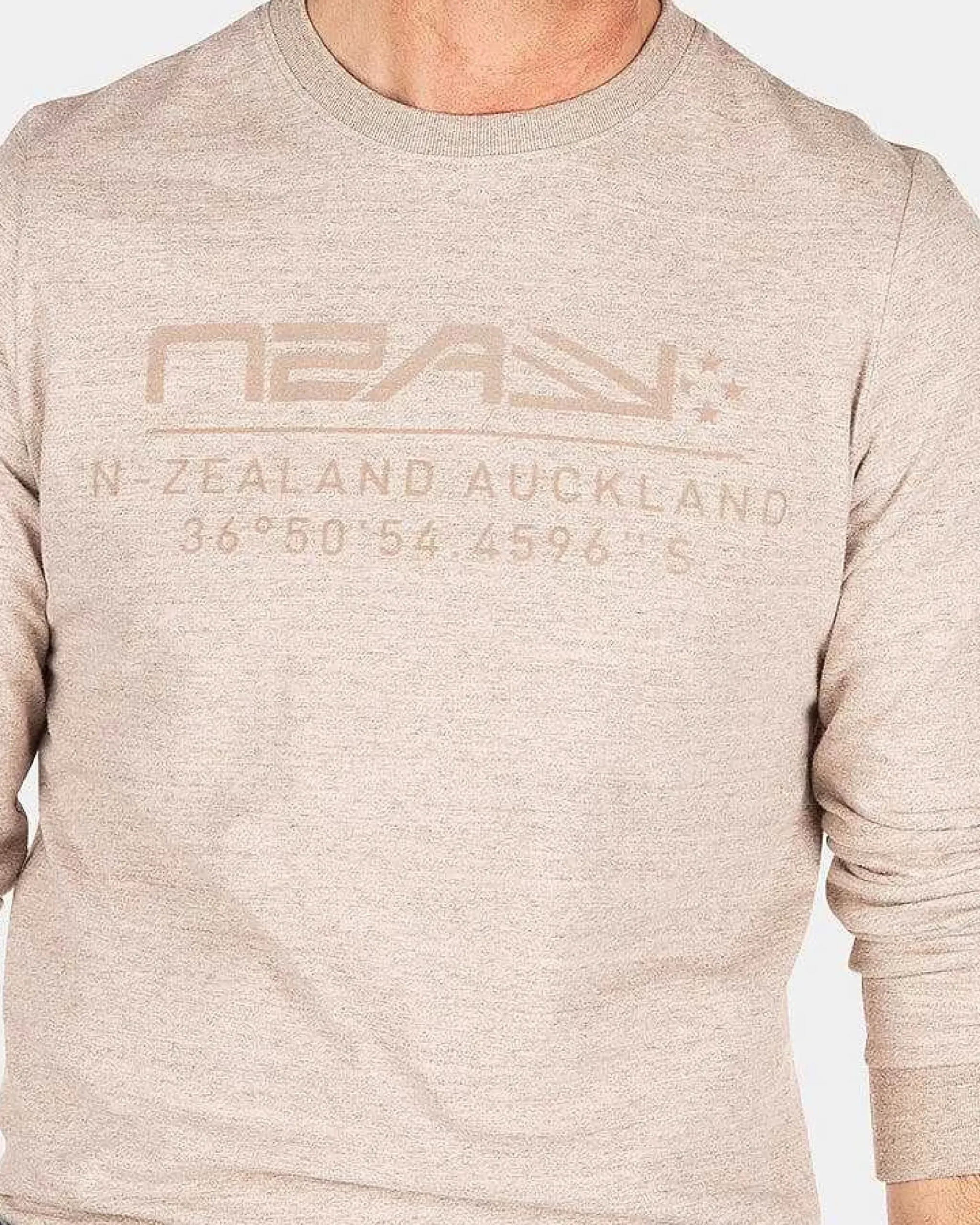 NZA New Zealand Auckland T-Shirts|Longsleeve Met Ronde Hals-Shimmering Sand