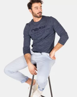 NZA New Zealand Auckland T-Shirts|Longsleeve Met Ronde Hals-Traditional Navy