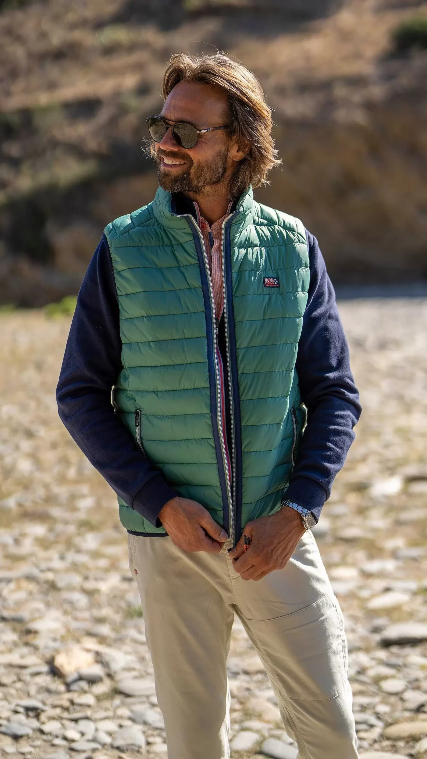 NZA New Zealand Auckland Jassen|Nylon Bodywarmer-Amazon Green