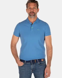 NZA New Zealand Auckland Polo-Shirts|Nza Heritage Polo Shirt-Full Blue