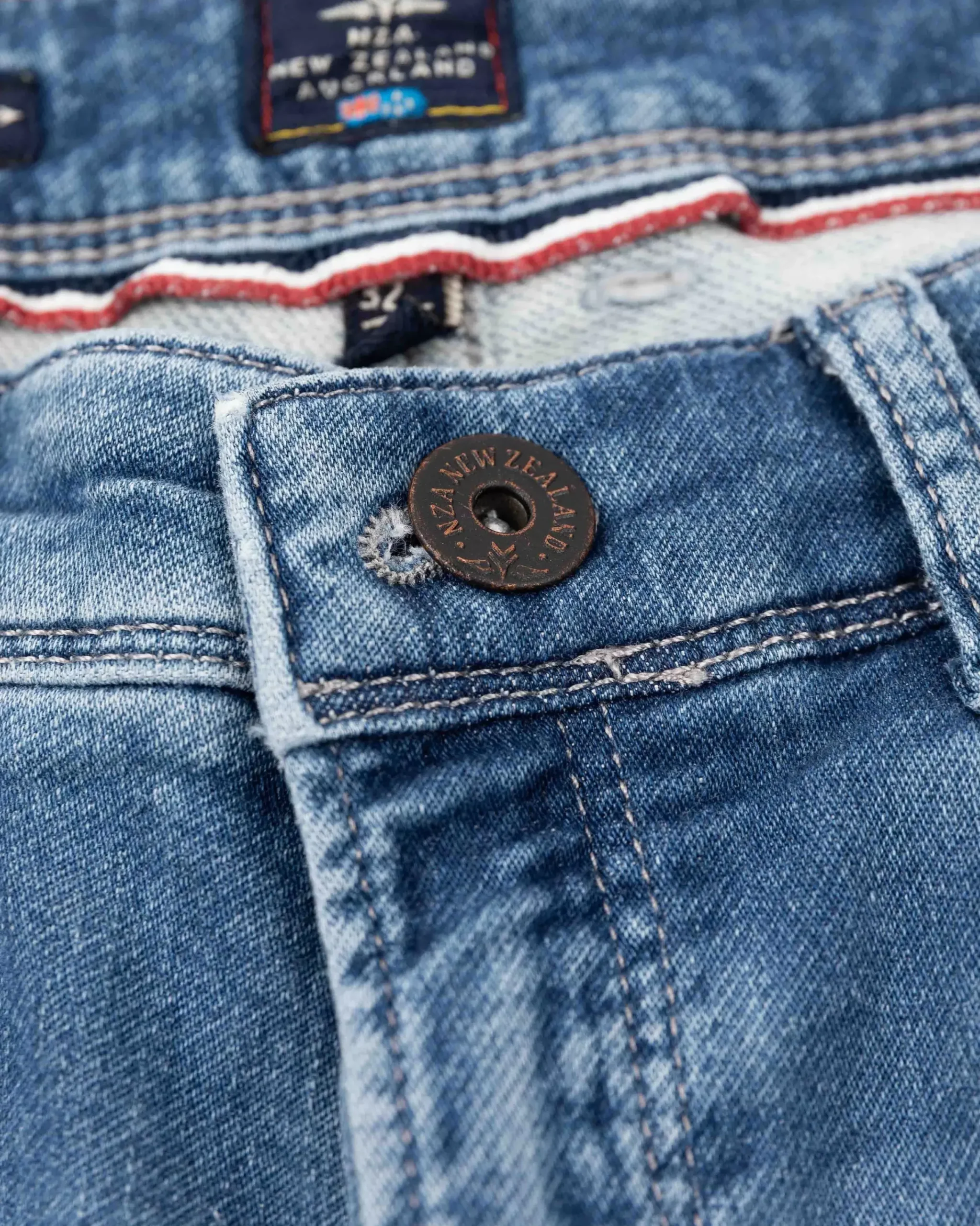 NZA New Zealand Auckland Broeken|5-Pocket Spijkerbroek Met Stretch-Original Blue
