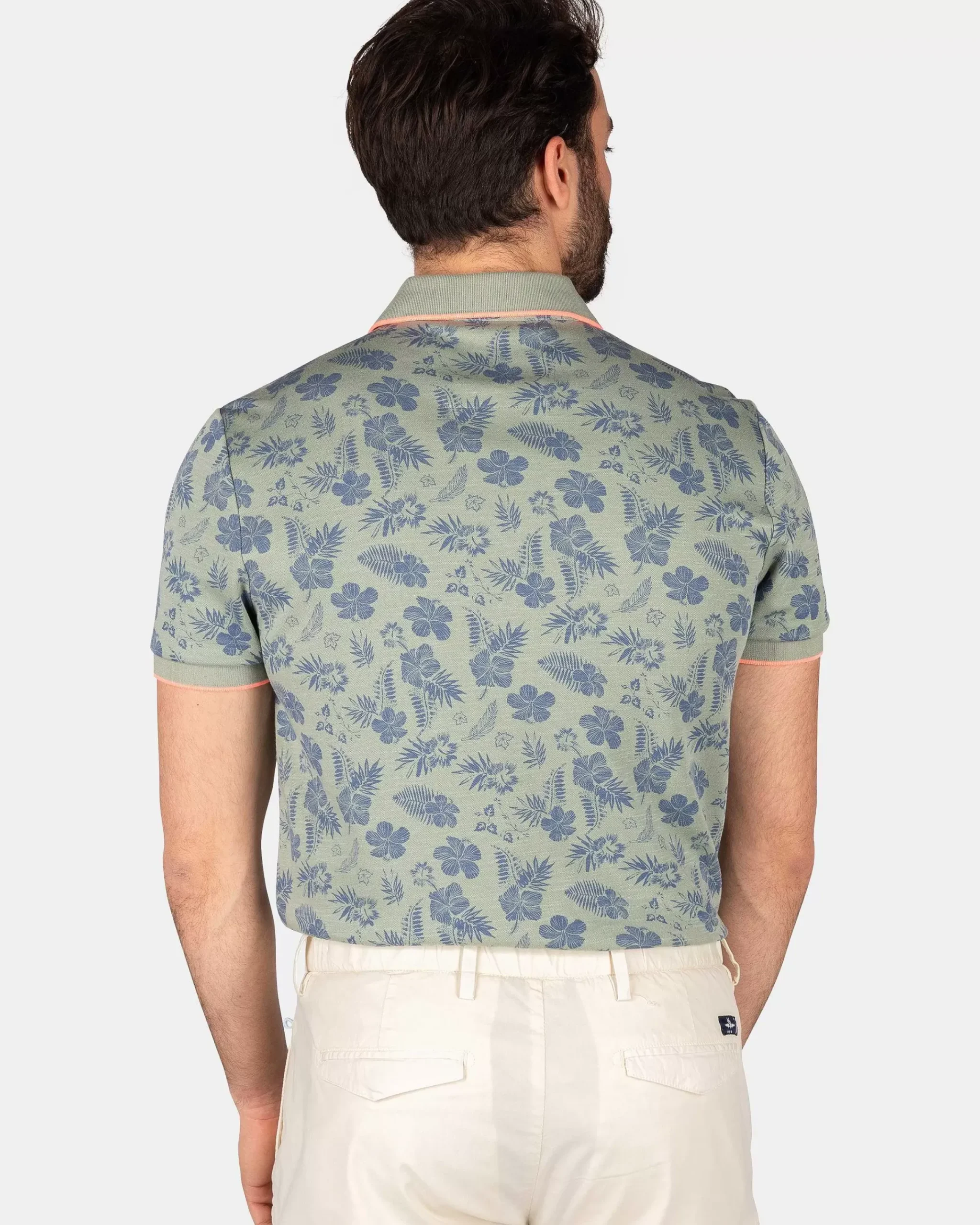 NZA New Zealand Auckland Polo-Shirts|Polo Met Bladprint-Mellow Army