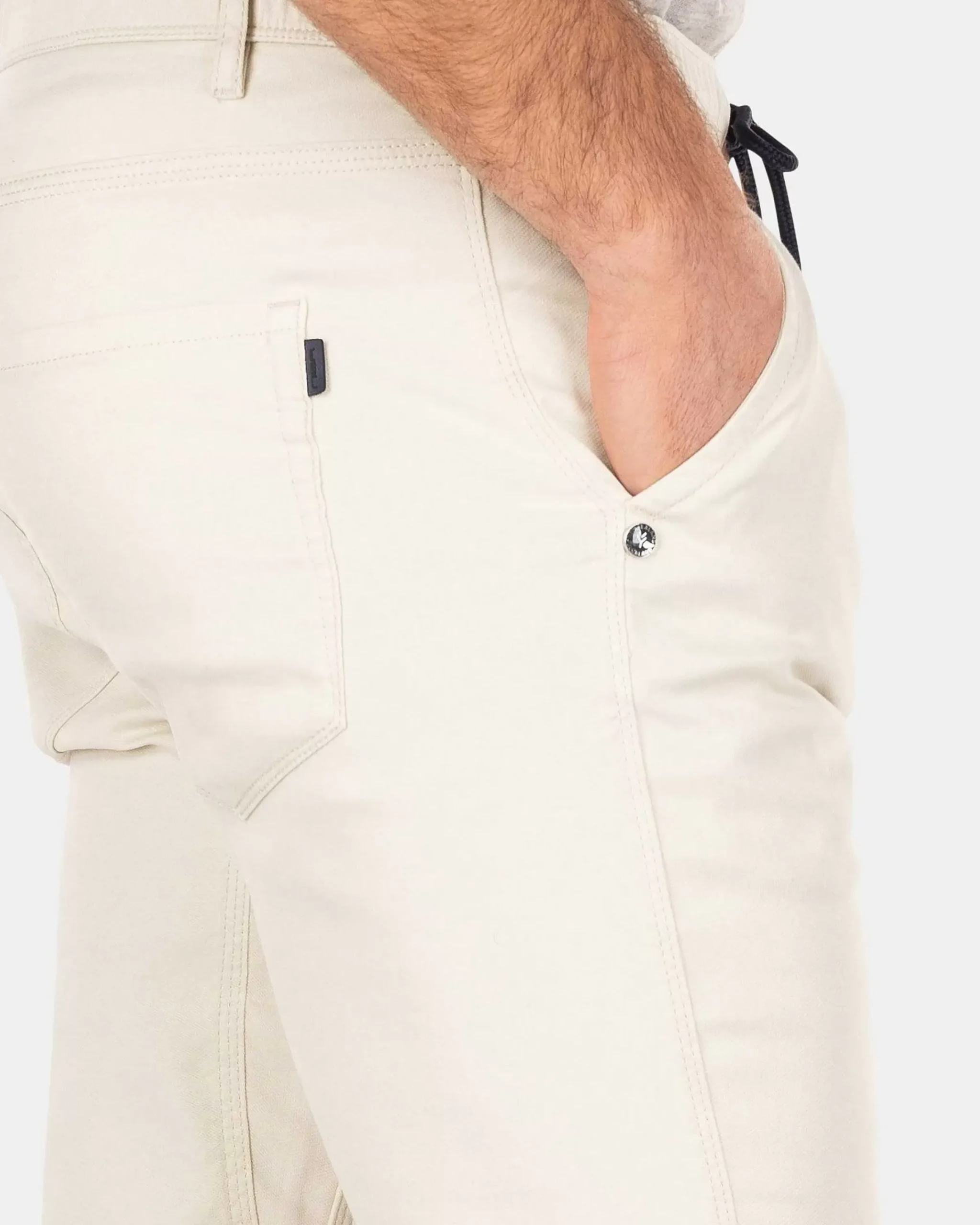 NZA New Zealand Auckland Broeken|Sportieve Effen Chino-Cream