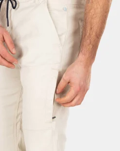NZA New Zealand Auckland Broeken|Sportieve Effen Chino-Cream