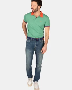 NZA New Zealand Auckland Polo-Shirts|Sportieve Effen Polo-Amazon Green
