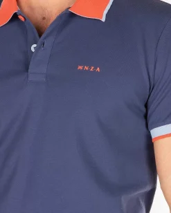 NZA New Zealand Auckland Polo-Shirts|Sportieve Effen Polo-Dusk Navy