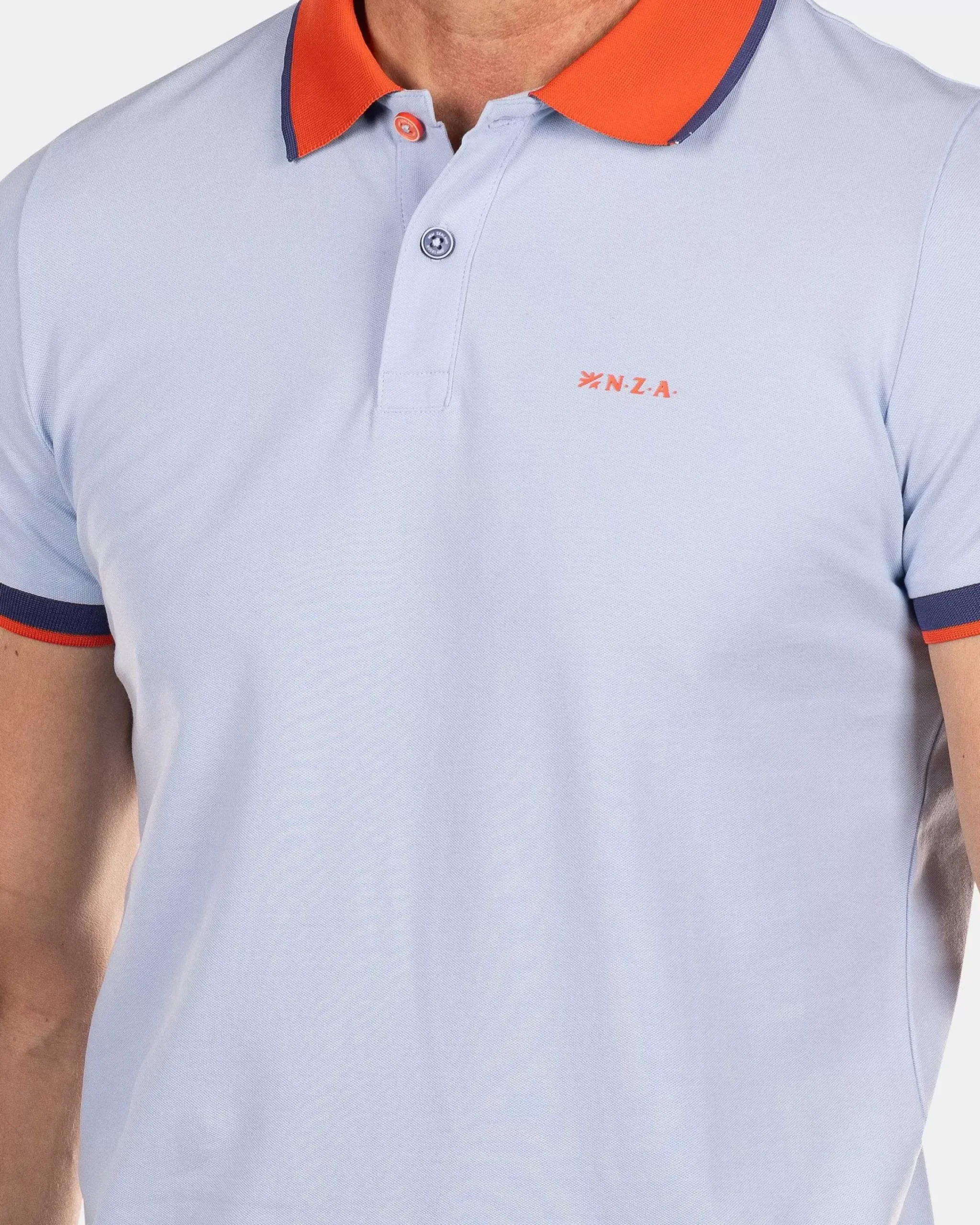 NZA New Zealand Auckland Polo-Shirts|Sportieve Effen Polo-Rhythm Blue