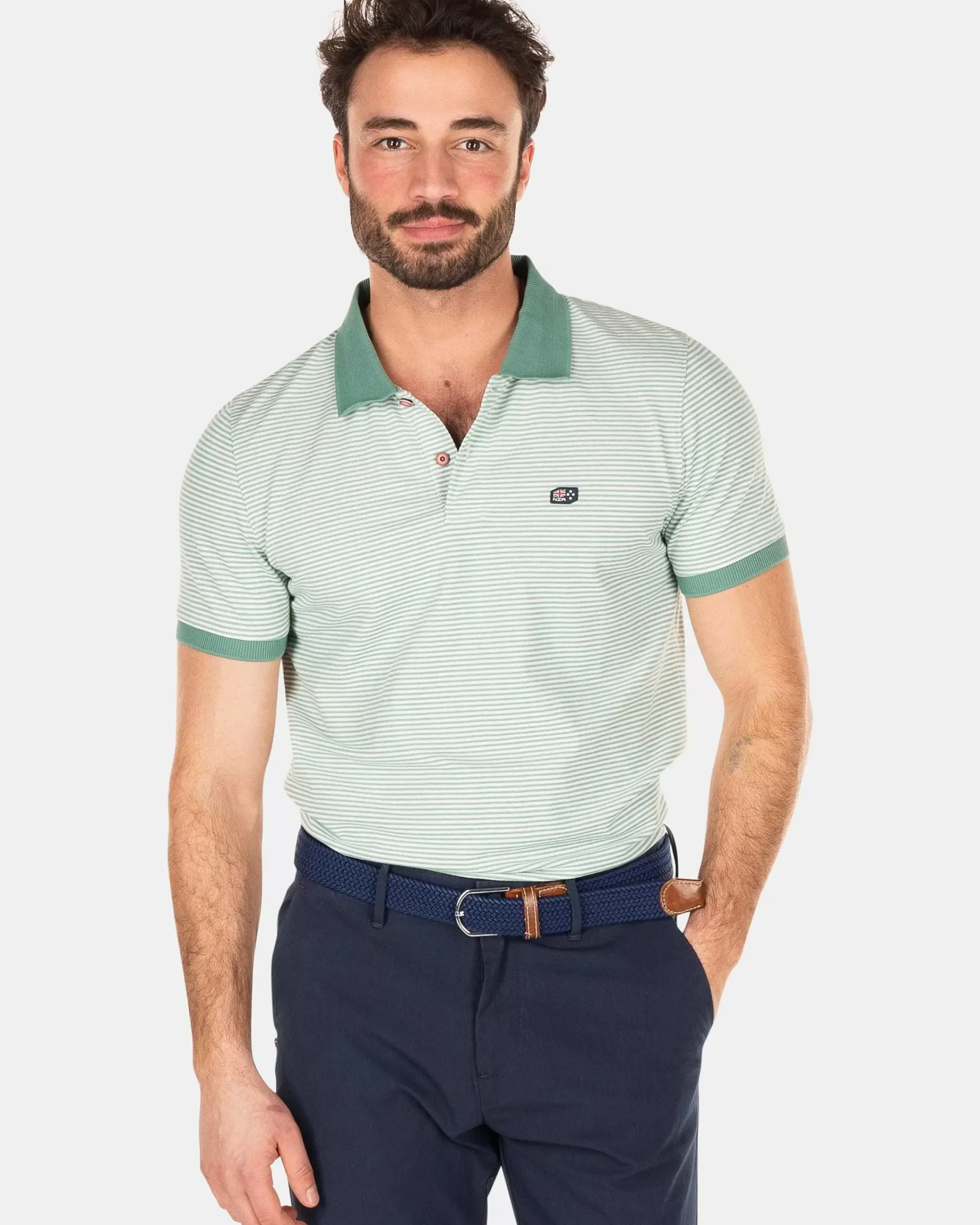 NZA New Zealand Auckland Polo-Shirts|Stretch Polo Met Korte Mouw-Amazon Green