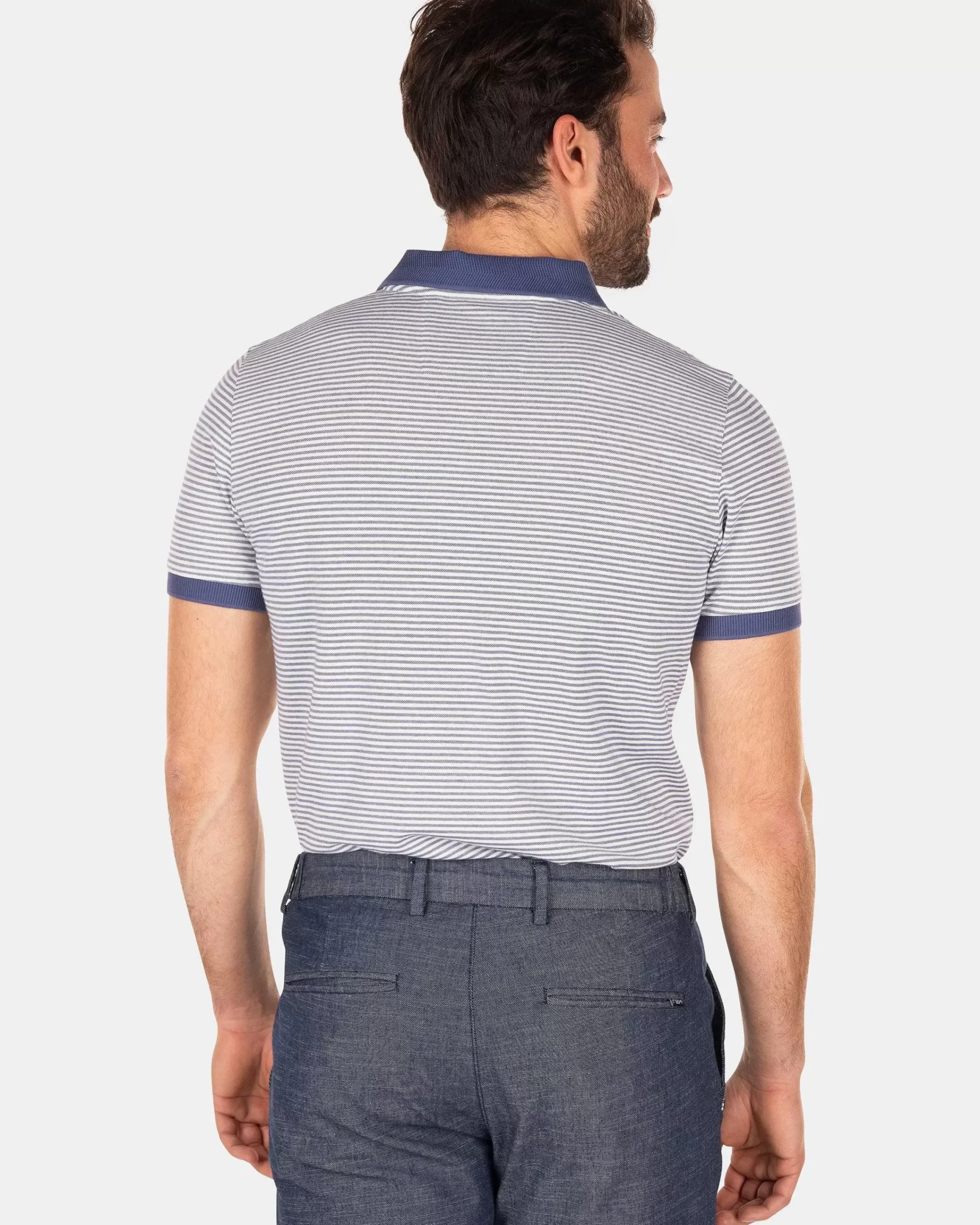 NZA New Zealand Auckland Polo-Shirts|Stretch Polo Met Korte Mouw-Dusk Navy