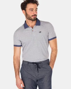 NZA New Zealand Auckland Polo-Shirts|Stretch Polo Met Korte Mouw-Dusk Navy