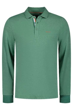 NZA New Zealand Auckland Polo-Shirts|Stretch Polo Met Lange Mouw-Amazon Green