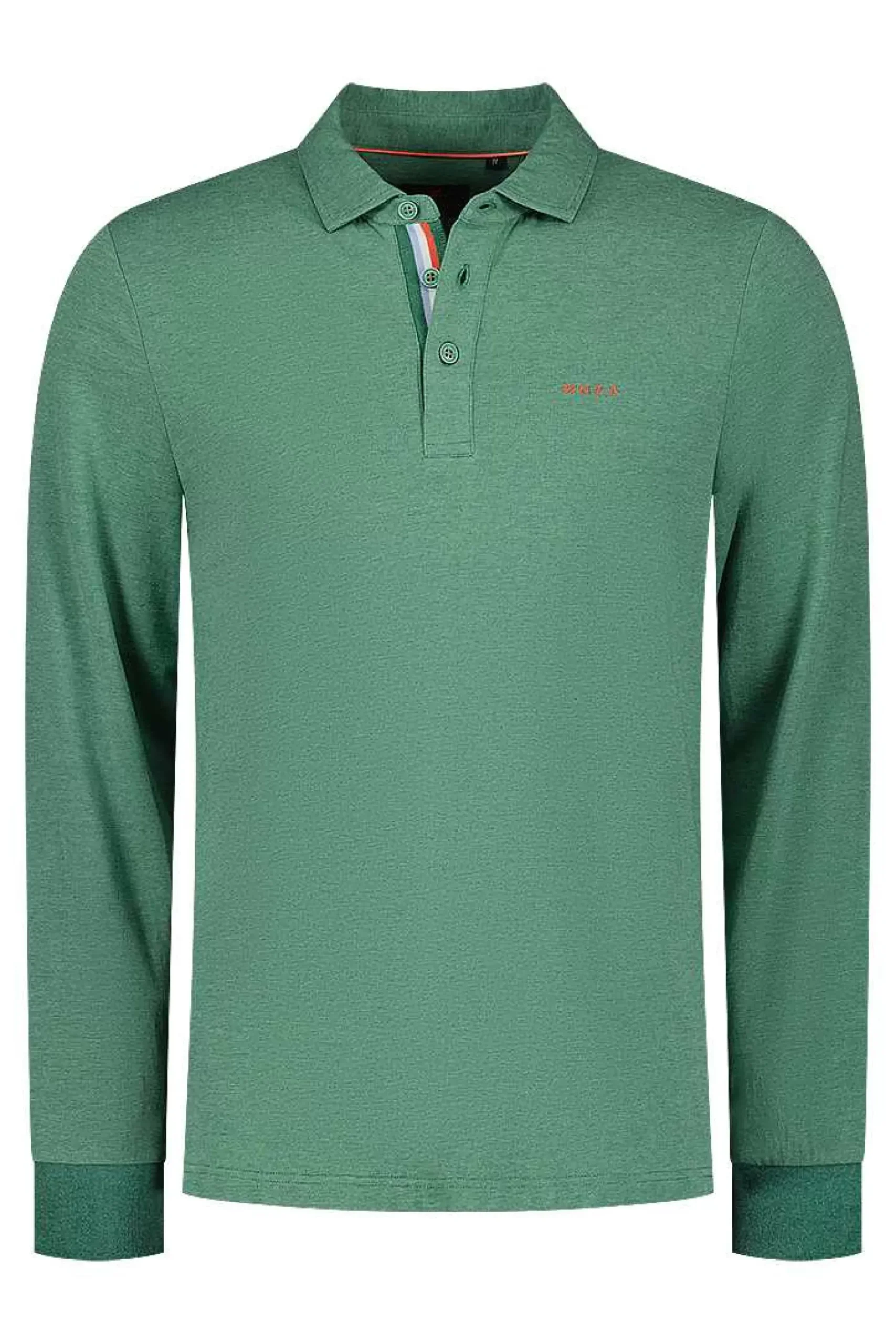 NZA New Zealand Auckland Polo-Shirts|Stretch Polo Met Lange Mouw-Amazon Green
