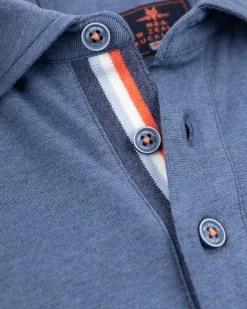 NZA New Zealand Auckland Polo-Shirts|Stretch Polo Met Lange Mouw-Dusk Navy