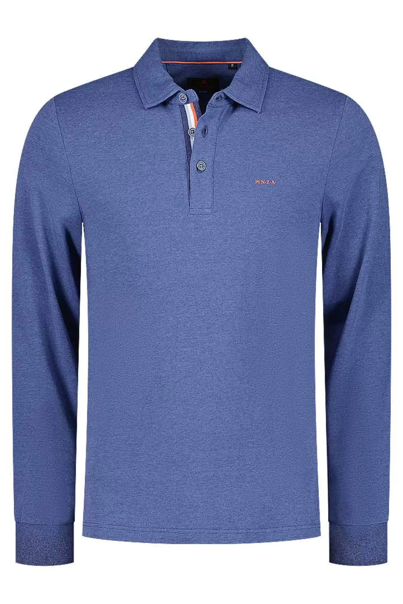 NZA New Zealand Auckland Polo-Shirts|Stretch Polo Met Lange Mouw-Dusk Navy