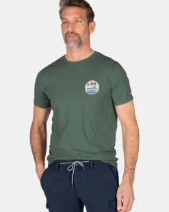 NZA New Zealand Auckland T-Shirts|T-Shirt Met Ronde Hals-Chalk Green