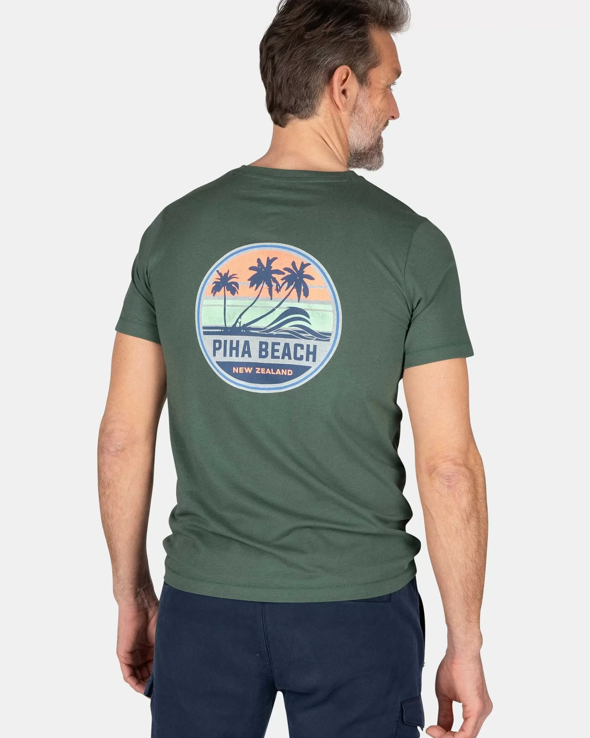NZA New Zealand Auckland T-Shirts|T-Shirt Met Ronde Hals-Chalk Green