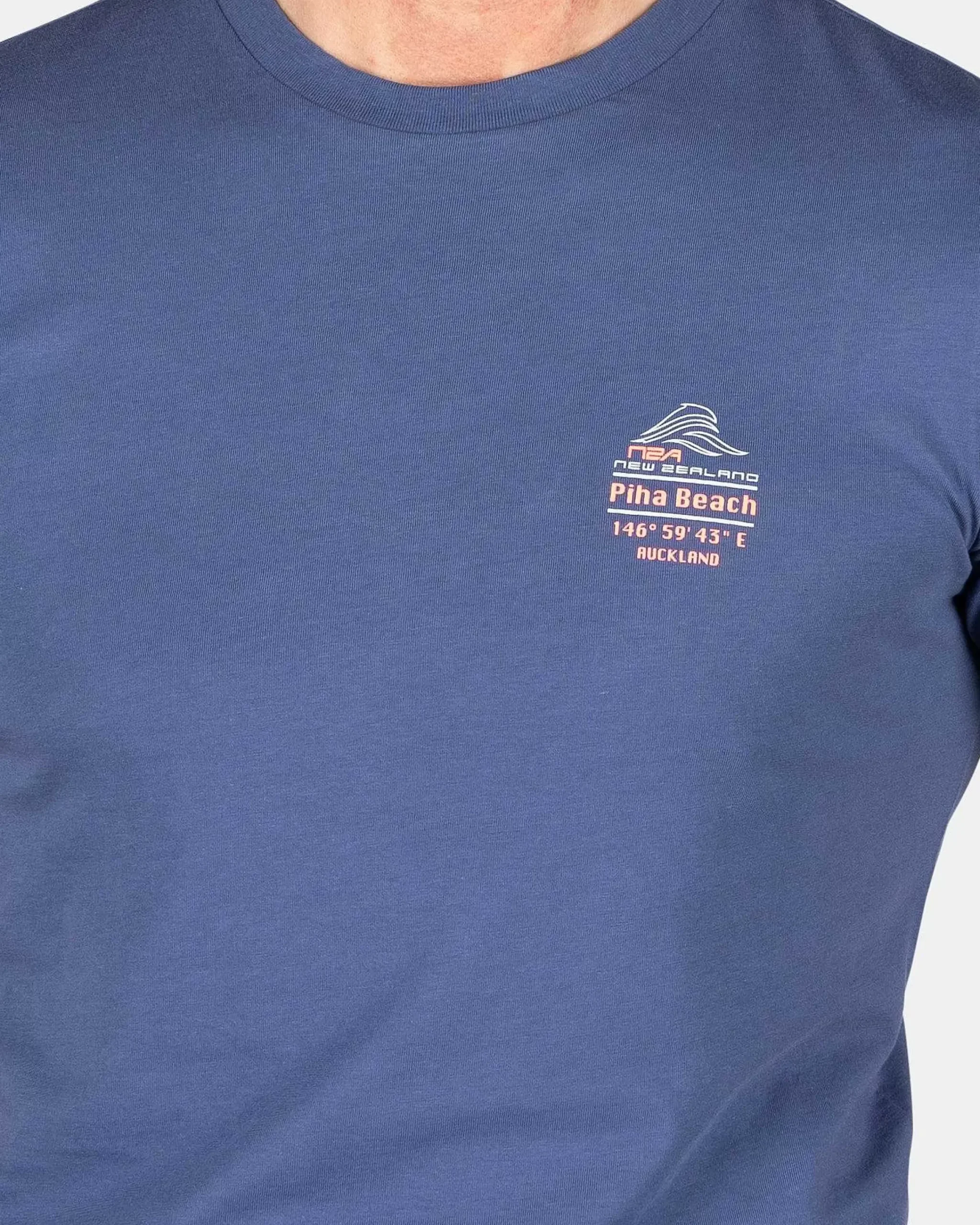 NZA New Zealand Auckland T-Shirts|T-Shirt Met Ronde Hals-Dusk Navy