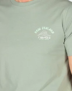 NZA New Zealand Auckland T-Shirts|T-Shirt Met Ronde Hals-Mellow Army