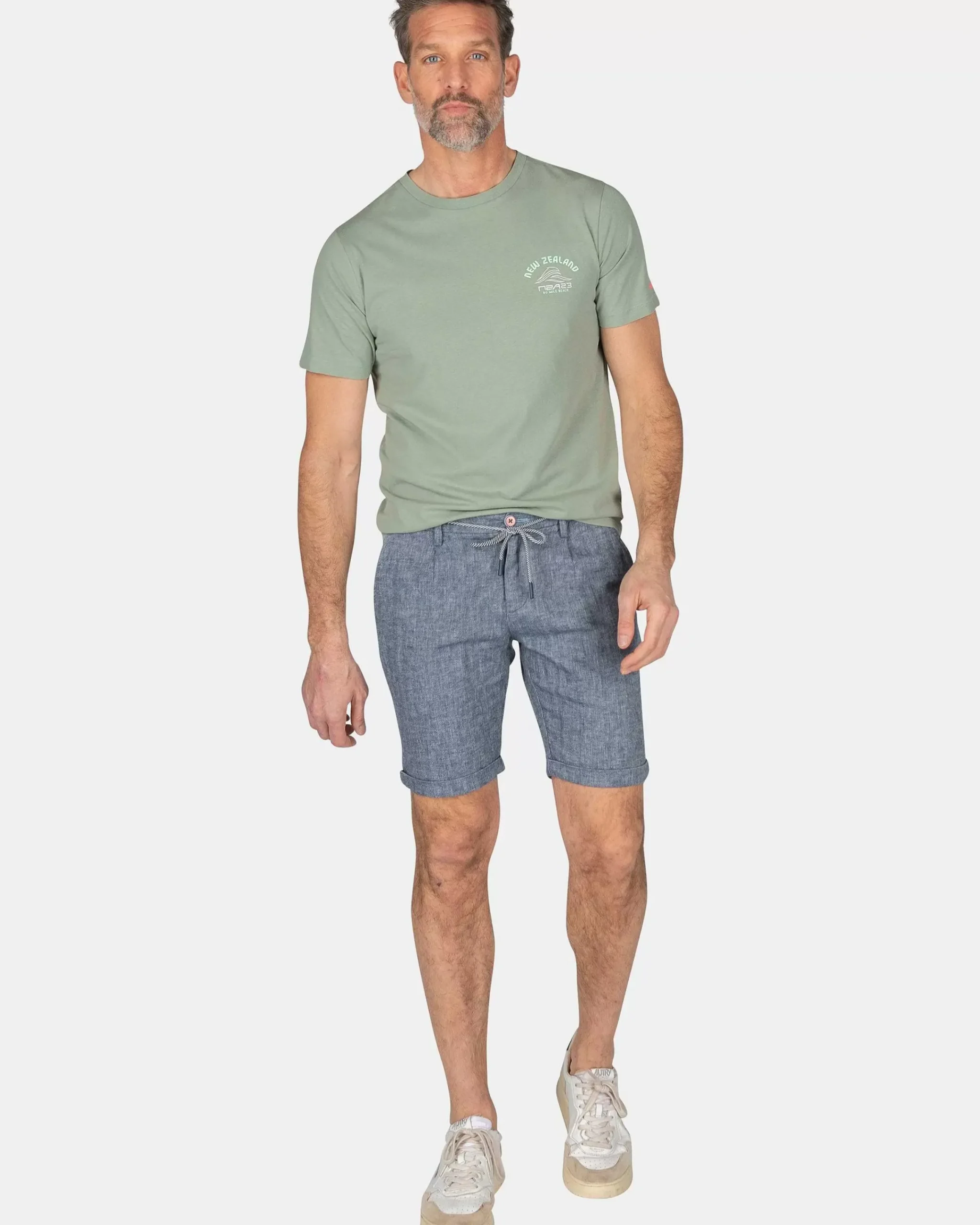 NZA New Zealand Auckland T-Shirts|T-Shirt Met Ronde Hals-Mellow Army