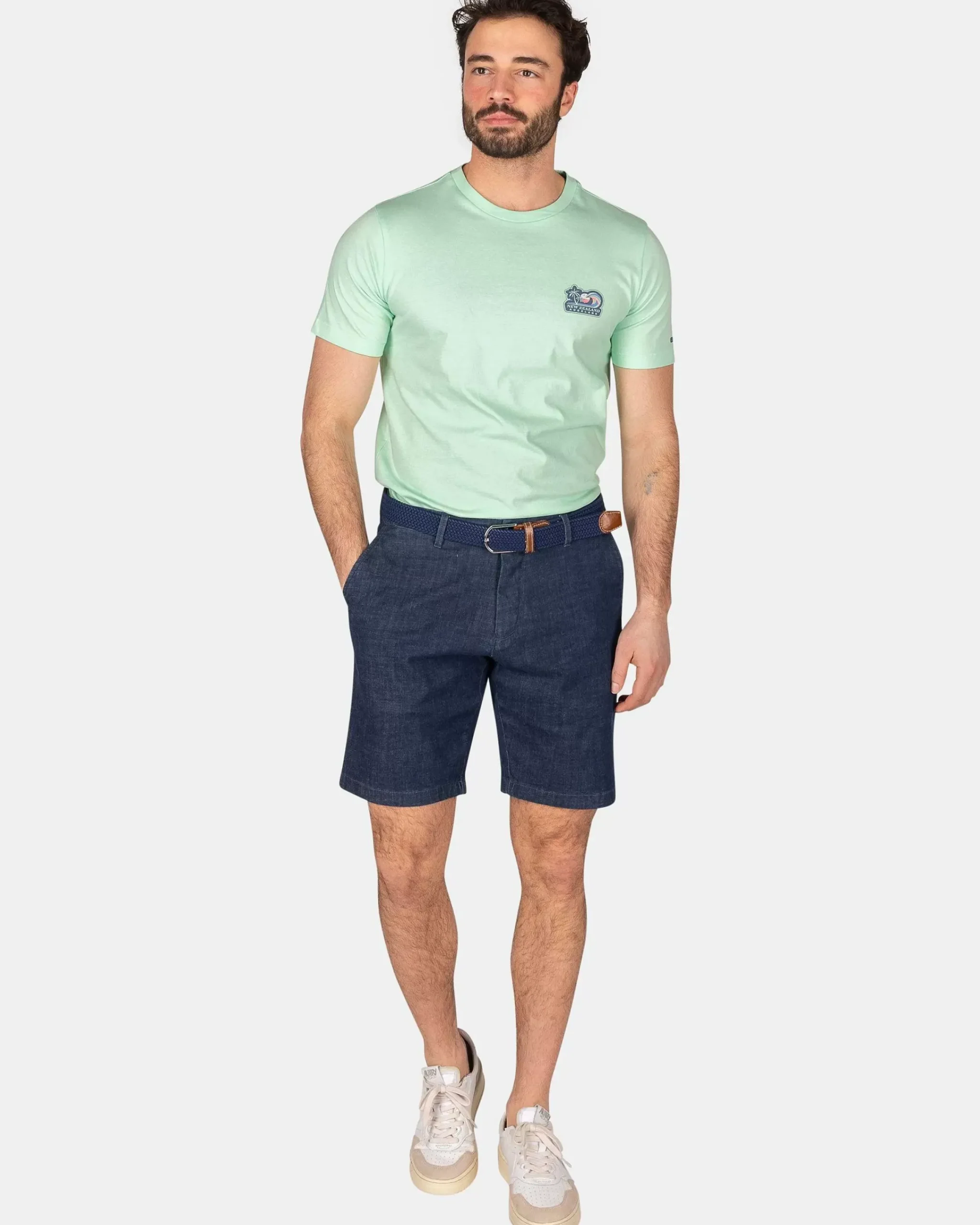 NZA New Zealand Auckland T-Shirts|T-Shirt Met Ronde Hals-Teal Green