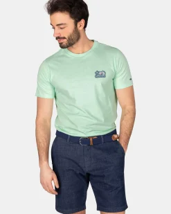 NZA New Zealand Auckland T-Shirts|T-Shirt Met Ronde Hals-Teal Green