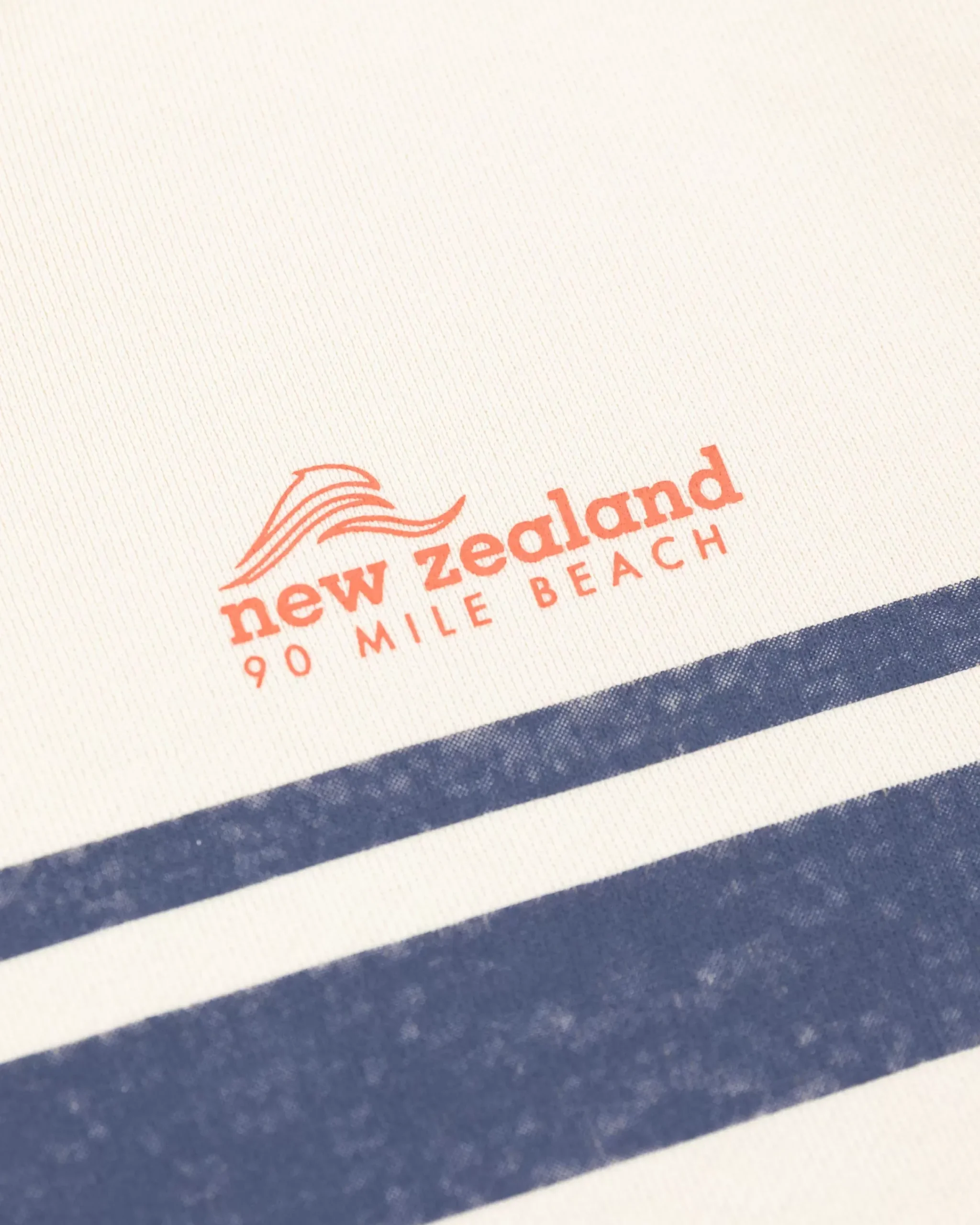 NZA New Zealand Auckland Sweats|Witte Sweater Met Blauwe Streep-Cream